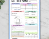 Workout Planner Printable Fitness Tracker Template, Gym Log Weekly Workout Diary, Strength Training Log, Digital Fitness Planner PDF