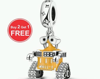 Charm de robot de pared Pandora, plata de ley S925, colgante para pulsera, collar, joyería navideña, ENVÍO GRATIS