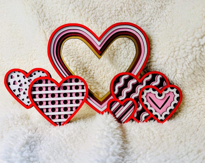 Valentine’s Heart Mandala Laser engraved