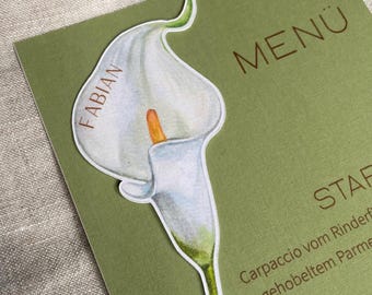 Wedding & Event Place Cards - Personalized Flowers - Table Cards with Names | Floral Name Cards