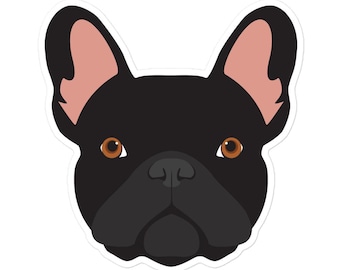 Minimalistischer Französische Bulldogge Hunderasse Vinyl Aufkleber