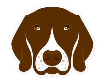 Minimalistische vinylsticker kortharige staande hond