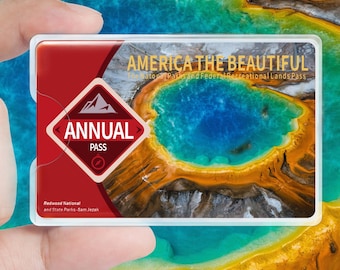 Funda para pase del Parque Nacional de Yellowstone, portapase personalizado, elige entre 5 diseños de parques.
