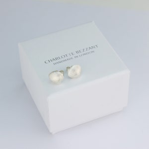 Silver shell earrings, shell earrings, shell jewellery, beach jewellery, nature jewellery