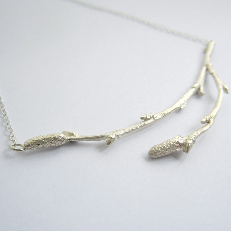 Twig Necklace, nature necklace, woodland necklace. image 2