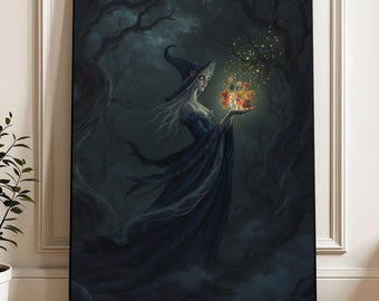 Witchy Gänseliesel Art Print, Dark Fantasy Illustration (Digitaler Download)