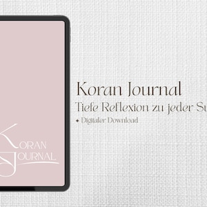 Koran Journal - minimalistisch und geführtes Journal für jede Sure | digitales islamisches Journal