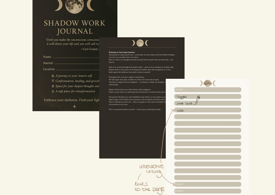 Shadow Work Journal Inner Healing & Self Discovery Digital PDF Journal ...
