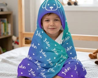 Personalized Hooded Baby Towel, Cute Baby Bath Towel, Custom Children’s Towel, Baby Shower Gift, Nursery Decor