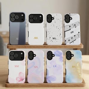 Personalized Initial Phone Case For iPhone 17 16 15 Pro Max, Samsung Galaxy S26 S25 Ultra, Google Pixel 9 Pro