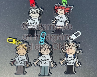 GACHIAKUTA Stupid T-Shirt Cleaners Acrylic Keychains