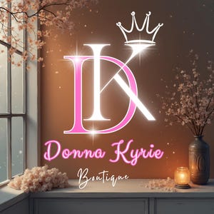 4pc Beauty logos 100% EDITABLE on CANVA, Pink, Gold, White