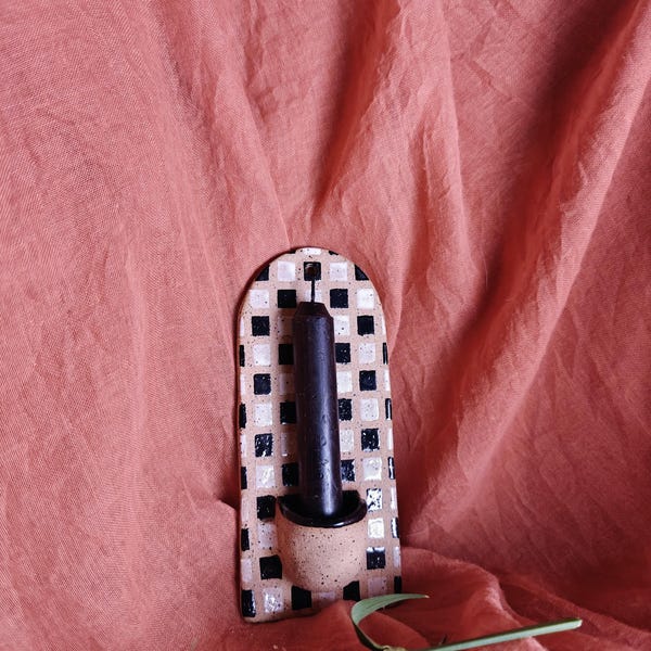 Small Wall Vase / Sconce | Handmade Ceramic Wall Art and Decor