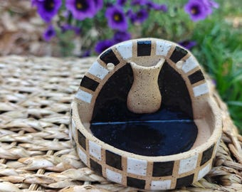 Mini Wall Vase with Shelf | Handmade Ceramic Wall Art and Altar