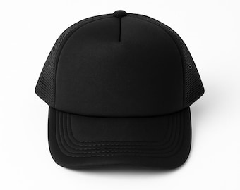 Svart tom truckerkeps