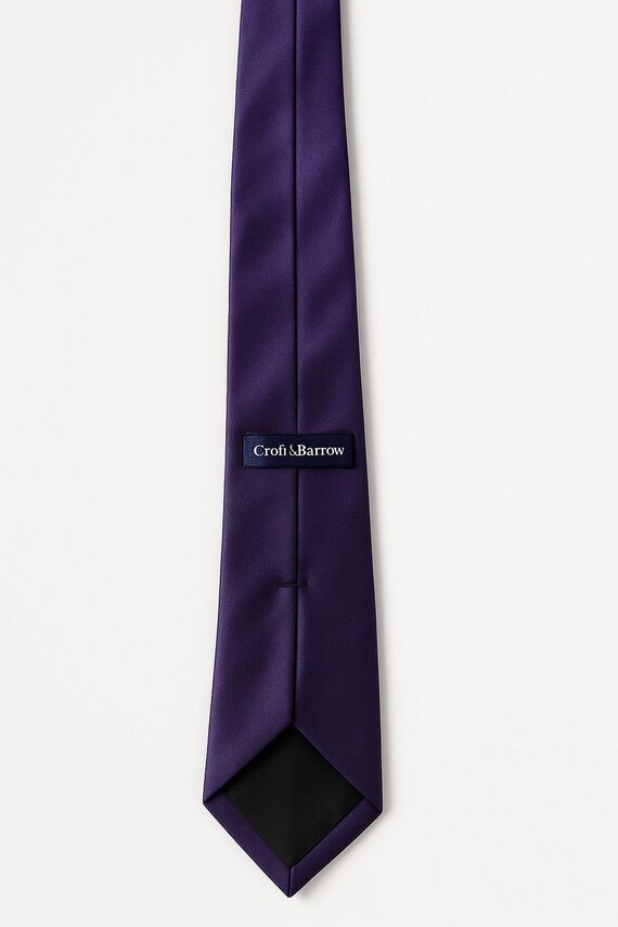 Solid Purple Croft & Barrow Tie - image 2
