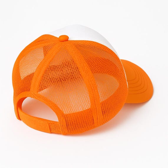 Orange/White Blank Baseball Hat - image 3