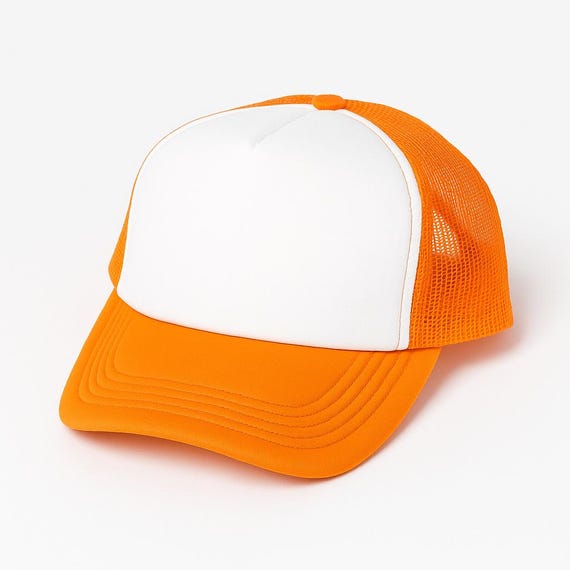 Orange/White Blank Baseball Hat - image 1