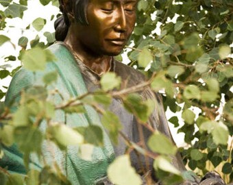 Hand Maiden - Fine Art Landscape Photography - Bronze Garden Statue - 8 1/2" x 11' Print