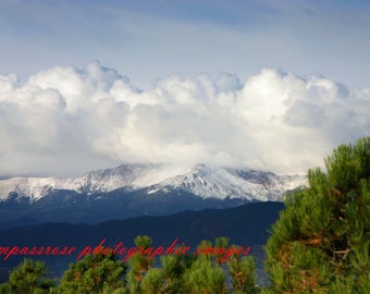 Under Cover - Fine Art Landscape Photography - Pike's Peak Cloud Cover - Colorado - Color - 8 1/2" x 11' Print