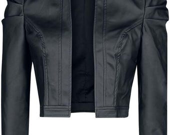Women's Cropped Lambskin Leather Jacket – Belted Short Streetwear Coat – Available in Burgundy, Brown & Black Color - Best Gift For Her