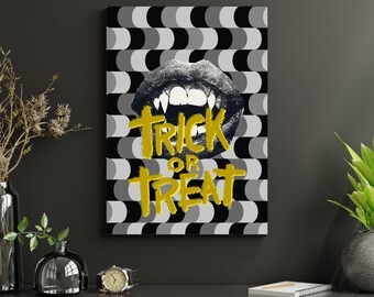 Trick or Treat Halloween Printable Wall Art Design