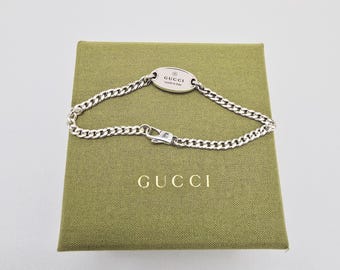 Gucci Sterling Silver Trademark Link Bracelet