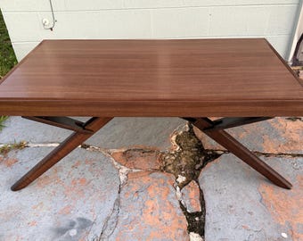 Vintage Mersman Surfboard Walnut Coffee Table, Rare - Etsy