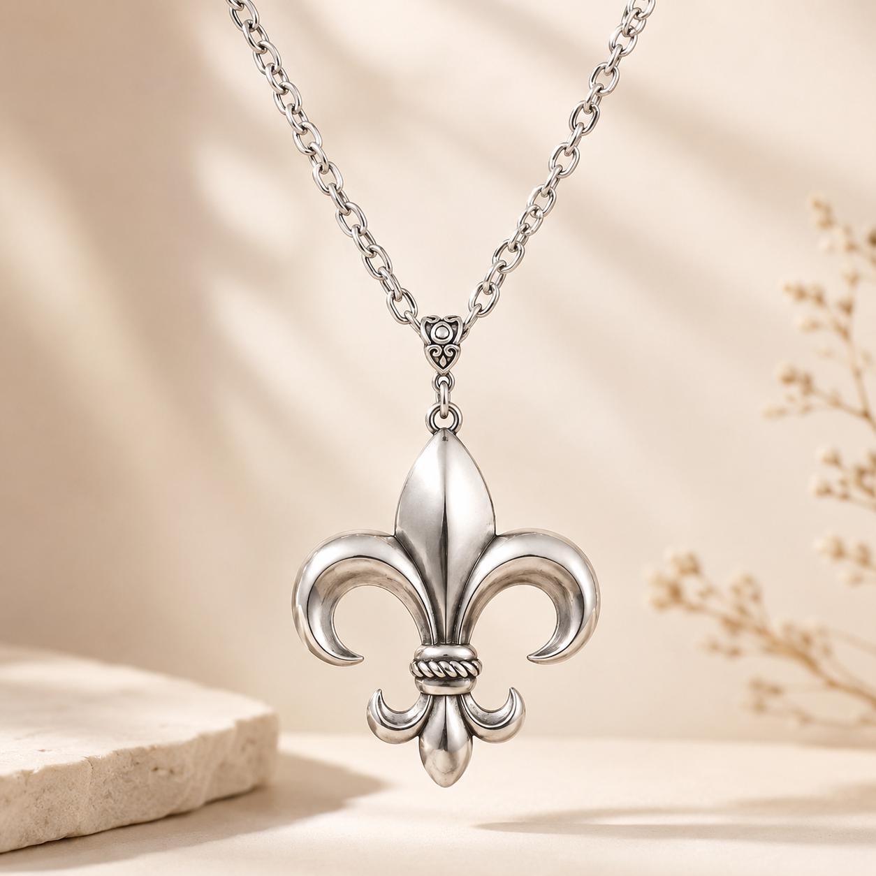 Fleur de lis necklace vintage - Etsy 日本