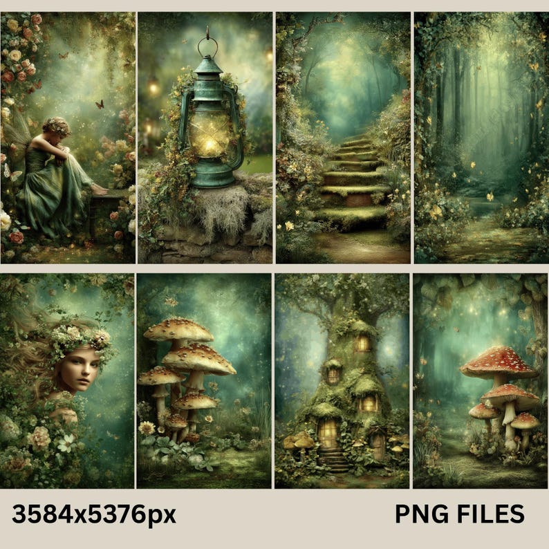 Magical Fairy Junk Journal Pages | Forest Fantasy Printable ...
