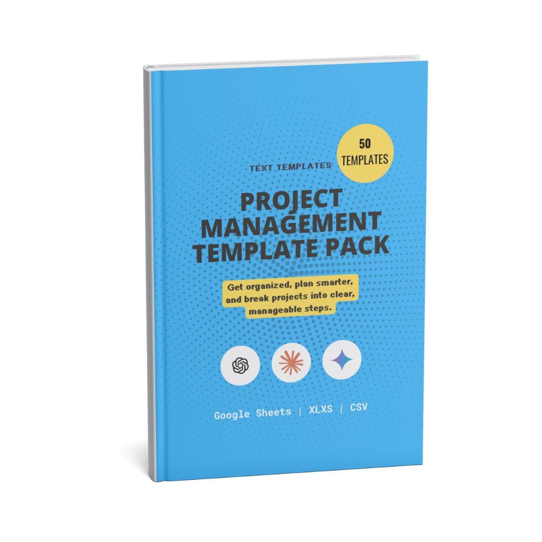 Task Management Text Project Management Text Template Pack • 50 Planning & Task Organization ...