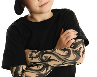 DaMohony Kids Toddler Langarmshirt Tattoo Print Pullover Top Shirt