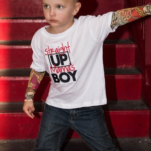 Straight up Mama's Boy Tattoo Sleeve T Shirt for Baby and - Etsy