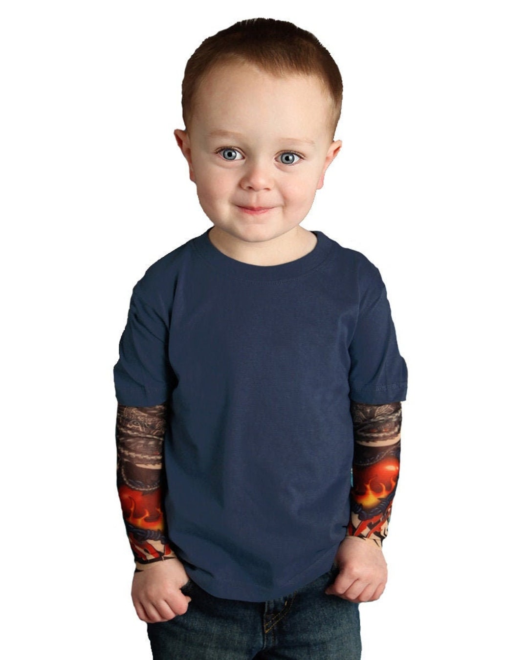 Toddler Baby Kids Boys Tshirt With Mesh Tattoo Printed Sleeve Tee Tops   Fruugo IN