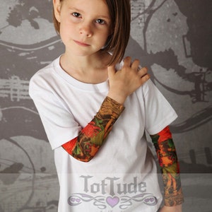 Hula Girl Hawaiian Tattoo Sleeve Shirt - White
