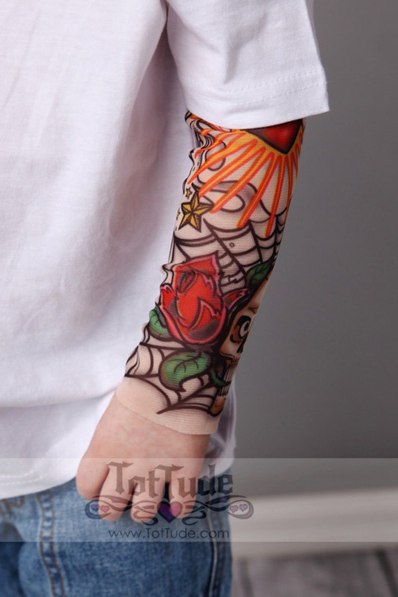 Tattoo Sleeve Baby Tattoo Fake Tattoo Fun Boys Clothes Etsy