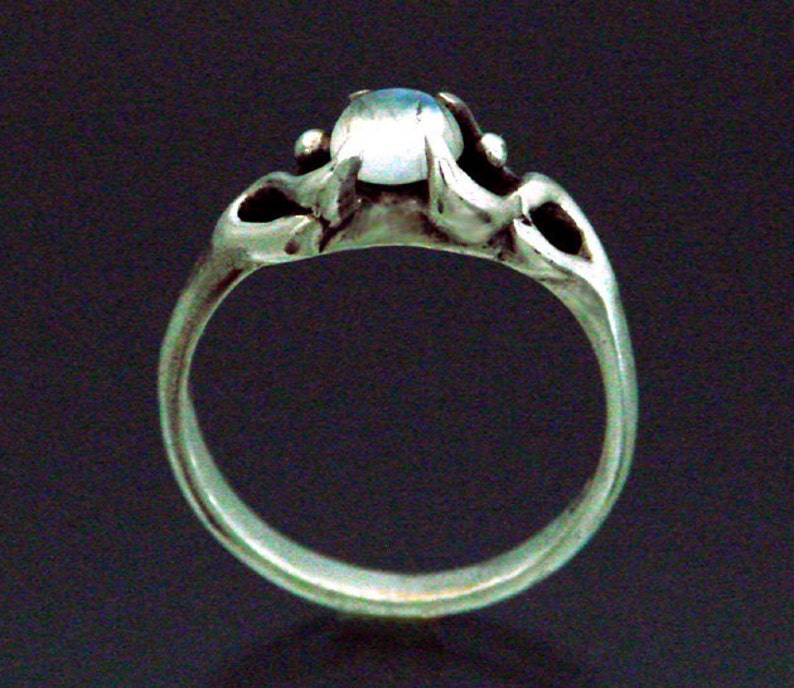 Freeform Dance Ring with Rainbow Moonstone image 2