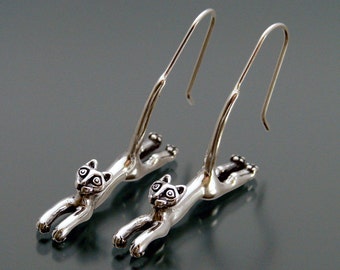 Hanging Cat Earrings