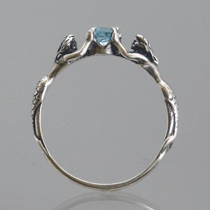 Mermaid ring with Blue Topaz or Stone of Your Choice ~ Size 3 to 9