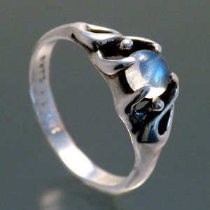 Freeform Dance Ring with Rainbow Moonstone image 3