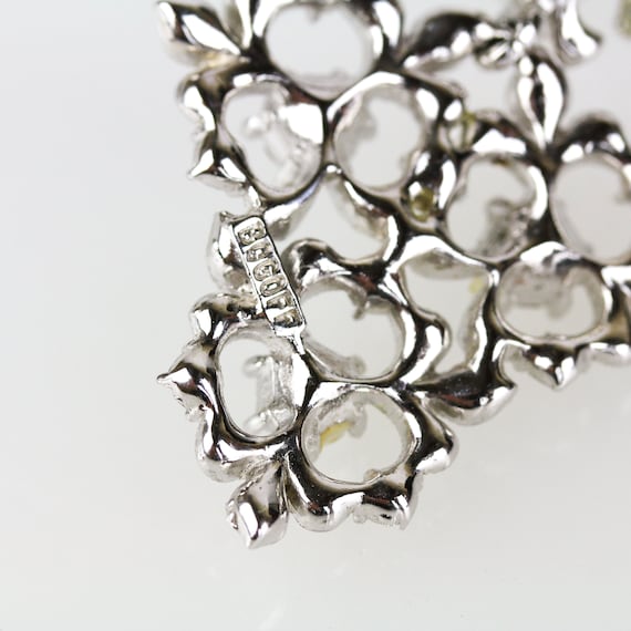 Vintage Signed Bogoff Clear Rhinestone Pendant Ne… - image 7