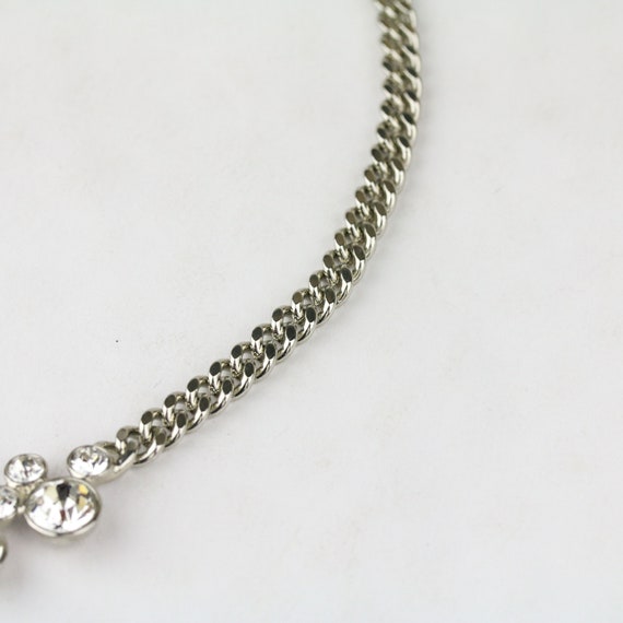 Signed Givenchy Silver Tone Crystal Rhinestone Ne… - image 3