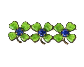 Broche Ancienne Art Déco GUI Porte-bonheur En Métal Noirci - Occasion En Très Bon état