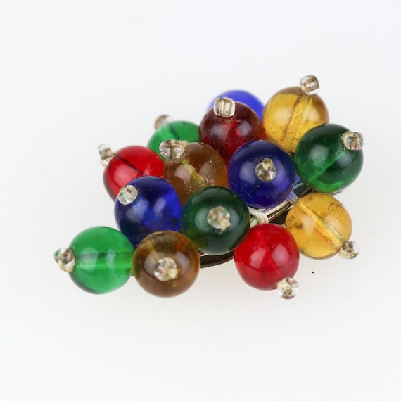 Rare Early Unsigned Miriam Haskell Glass Multi-Co… - image 2