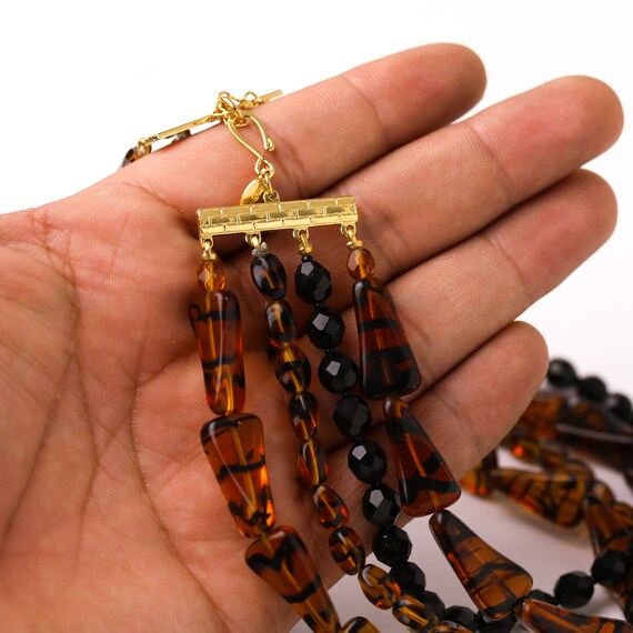 Rare Signed Kenneth Jay Lane Czech Art Glass 4 St… - image 6