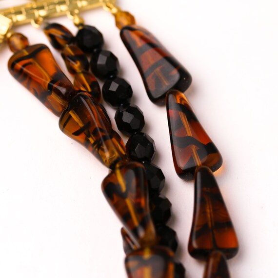 Rare Signed Kenneth Jay Lane Czech Art Glass 4 St… - image 3