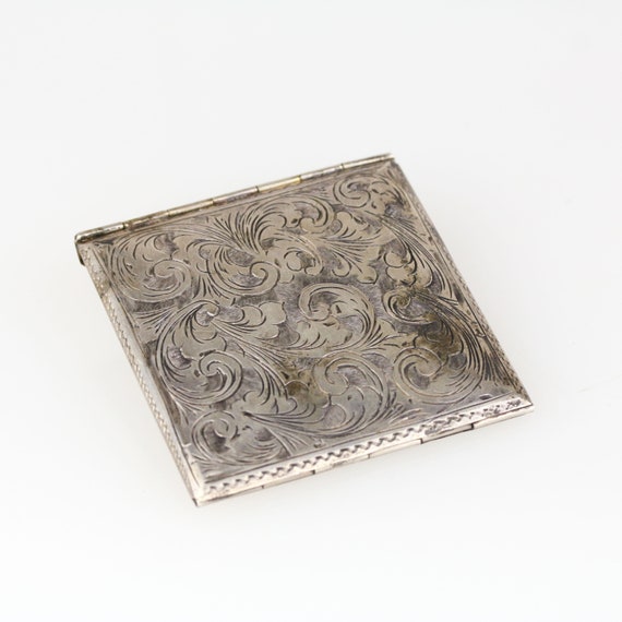 Antique Italian 800 Silver Engraved Envelope Comp… - image 3