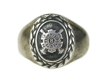Vintage 1940s Military Coin Silver Ring - Well-loved & Historic - Etsy
