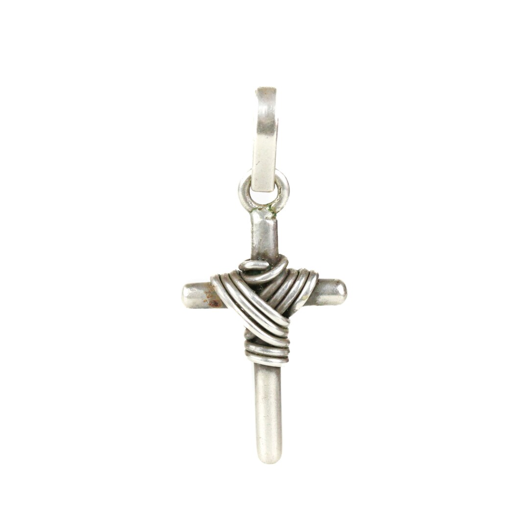 Vintage Sterling Silver Taxco Wire Wrapped Cross Pendant Necklace - Etsy