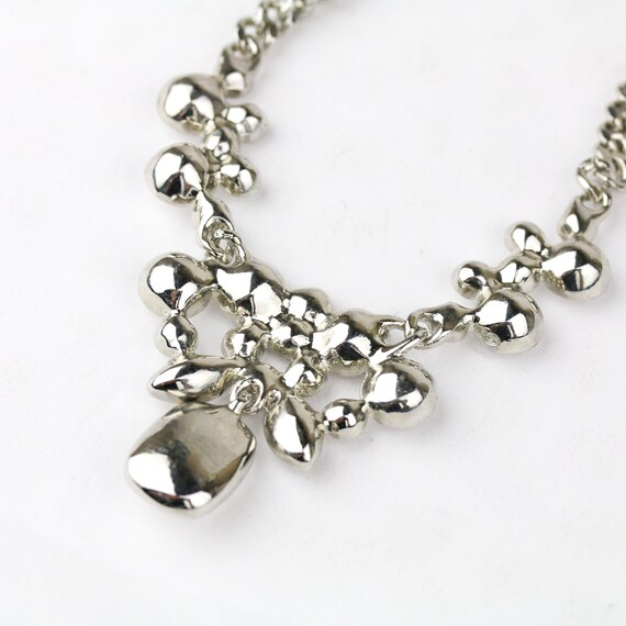 Signed Givenchy Silver Tone Crystal Rhinestone Ne… - image 6